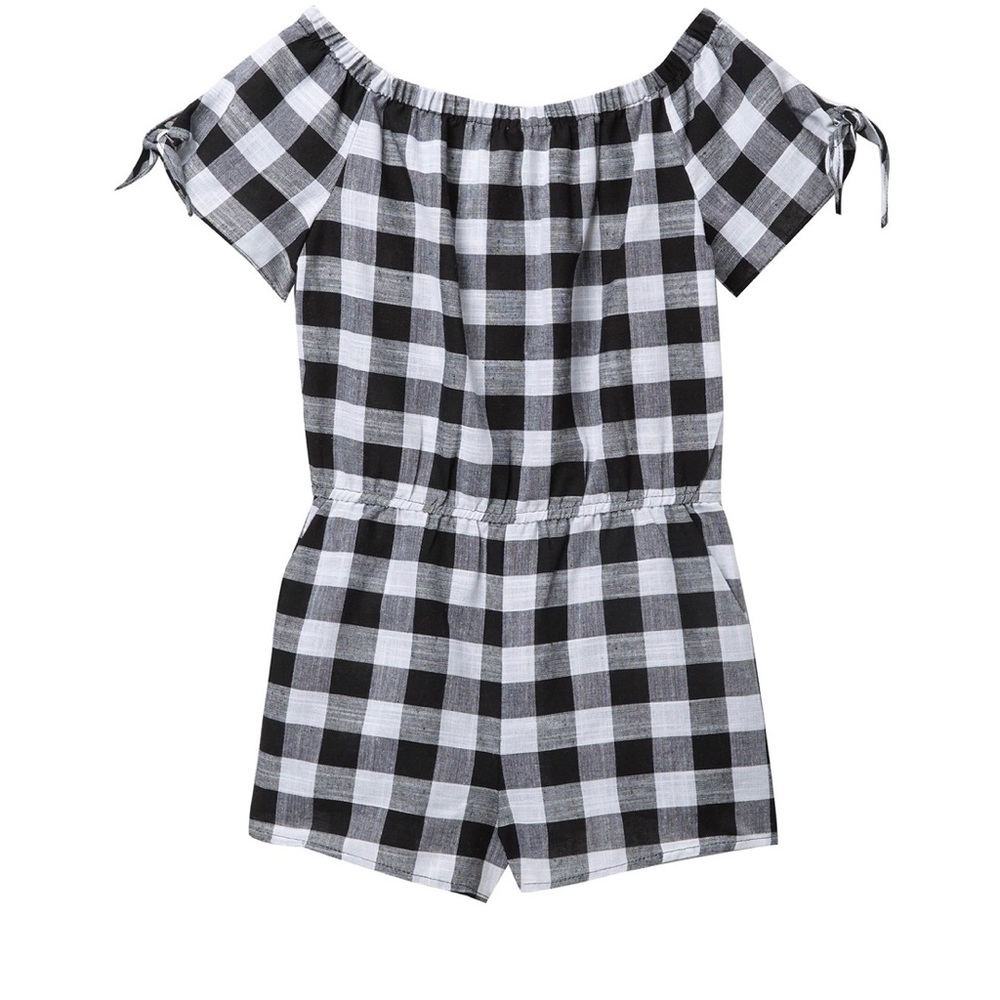 Love...Ady Buffalo Checkered Romper